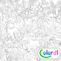 Dzsungeles Colordi lemosható óriás Újraszínező