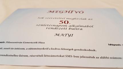 szülinapi kártyás meghívó hátulja