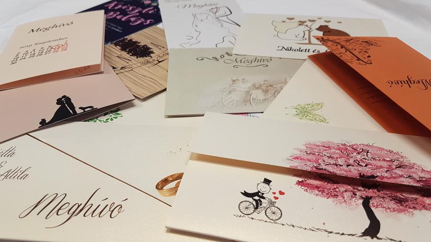 rengeteg különféle, egyedi esküvői meghívó