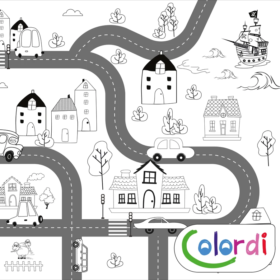 Autós Colordi óriás papírszínező